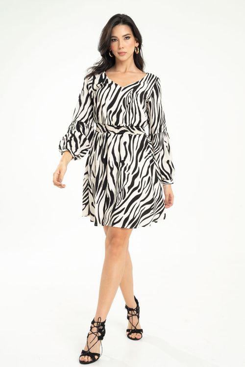 VESTIDO CORTO ANIMAL PRINT
