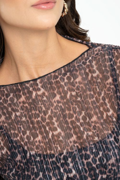 BLUSA ANIMAL PLISSE