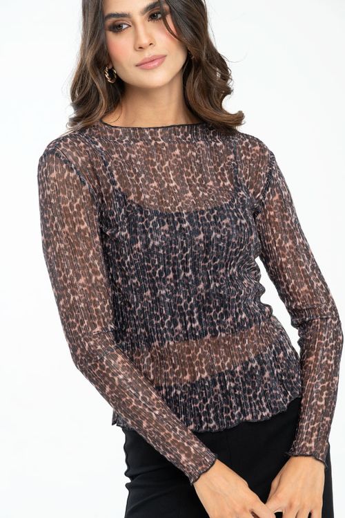 BLUSA ANIMAL PLISSE