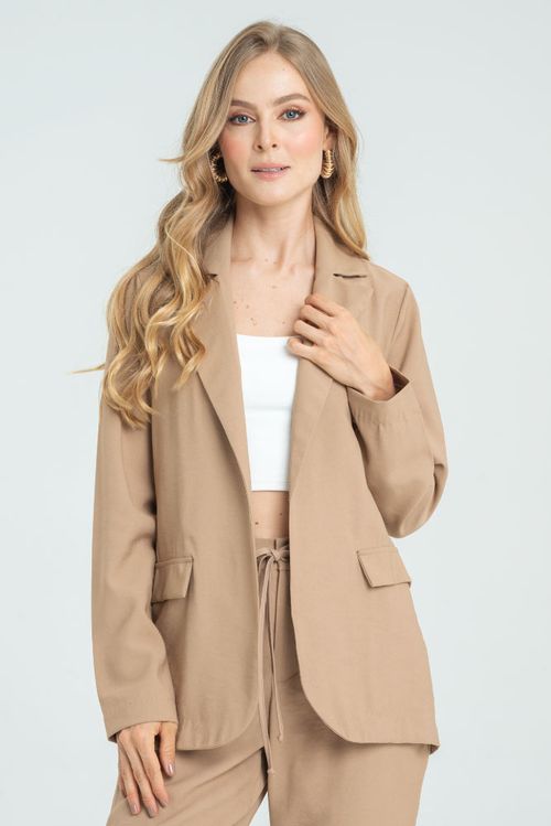 CHAQUETA LARGA TIPO BLAZER