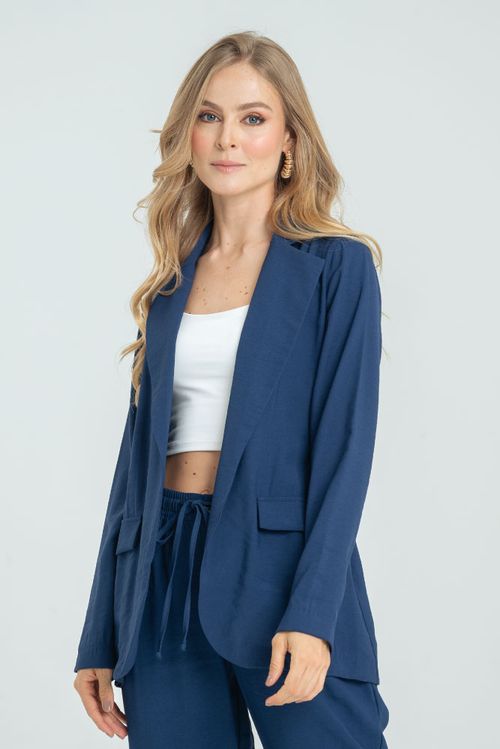 CHAQUETA LARGA TIPO BLAZER
