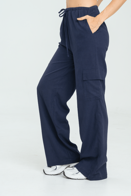 PANTALON CARGO LINO
