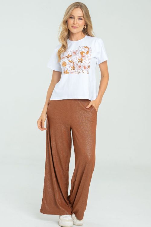 PANTALON PALAZZO BRILLO