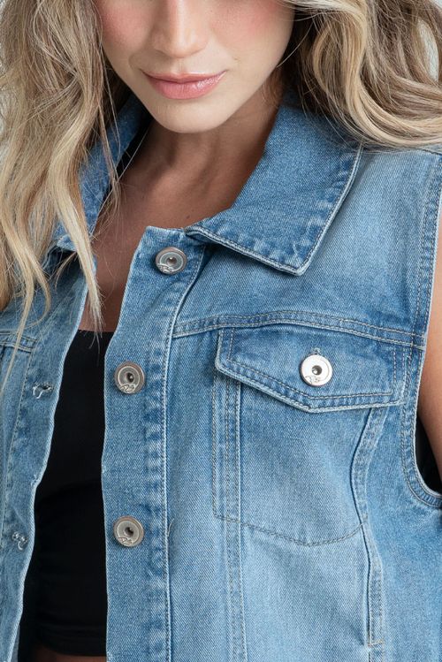 Chaleco denim mujer