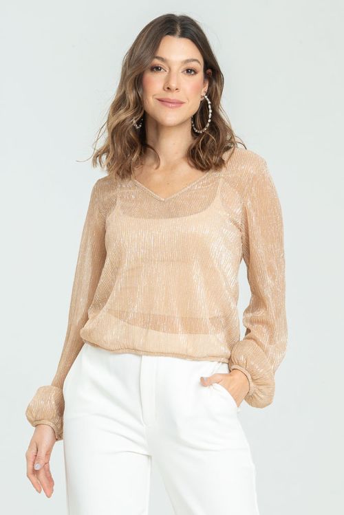 BLUSA SILVER PLISADA