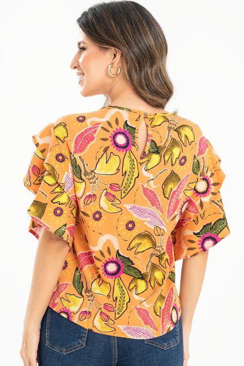 BLUSA FLORA VOLANTE