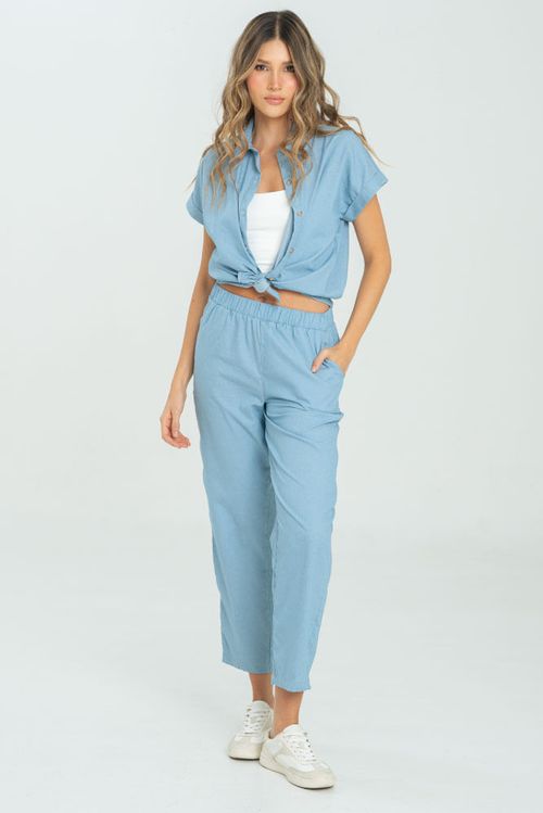 PANTALON HAREM BURDEOS