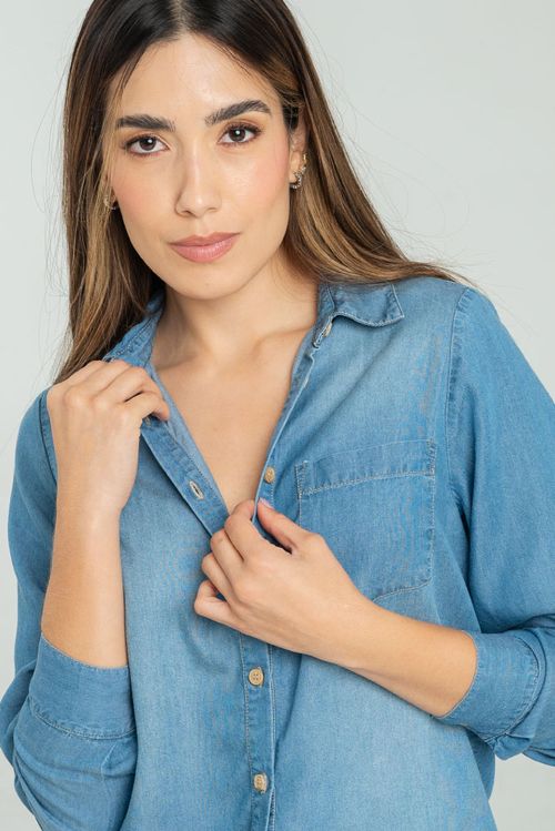 CAMISA TENCEL MANGA LARGA