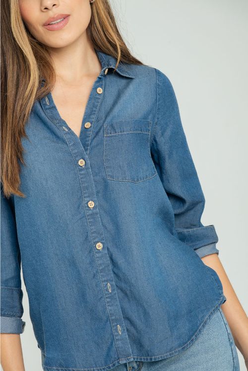 CAMISA TENCEL MANGA LARGA