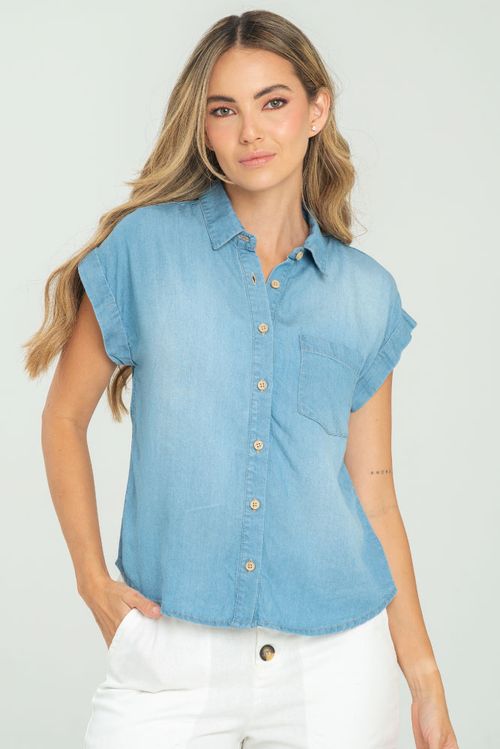 CAMISA TENCEL MANGA CORTA