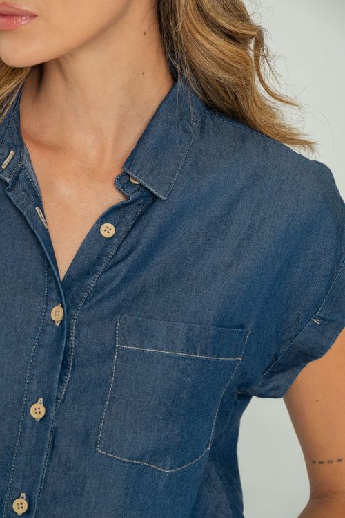 CAMISA TENCEL MANGA CORTA