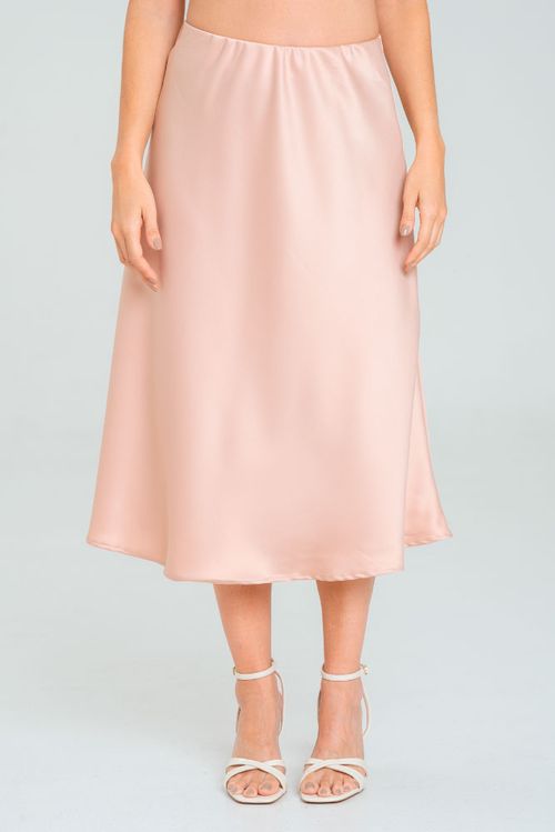 FALDA MIDI SATIN