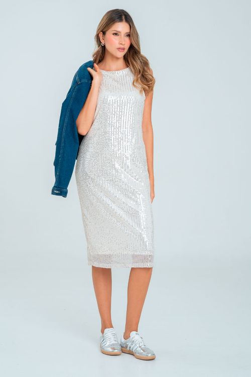 VESTIDO MIDI LENTEJUELAS