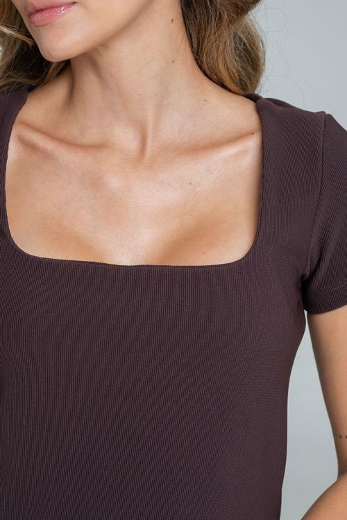 VESTIDO RIB MANGA CORTA