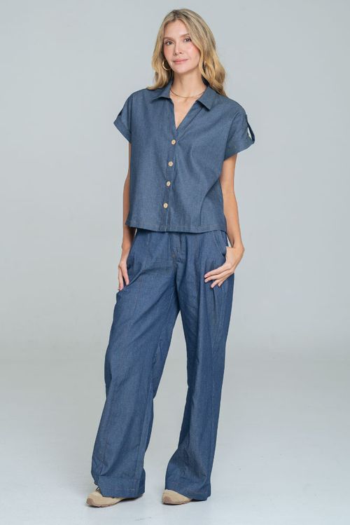 PANTALON PESPUNTE BURDEOS