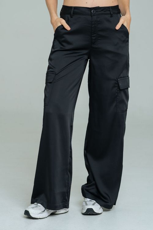 PANTALON CARGO SATIN