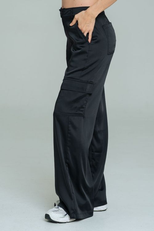 PANTALON CARGO SATIN