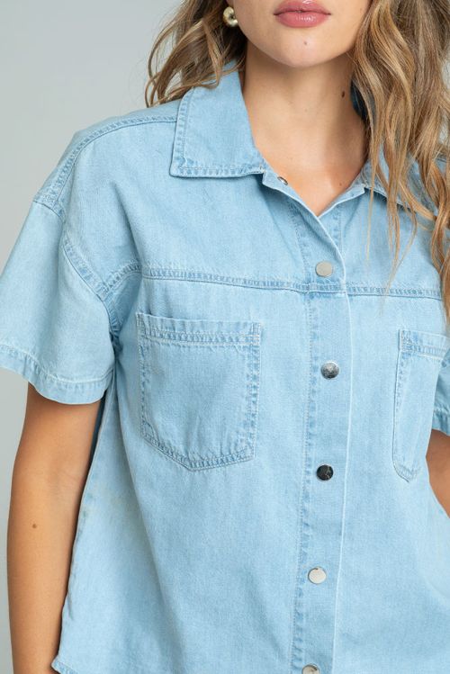 CAMISA DENIM BROCHES