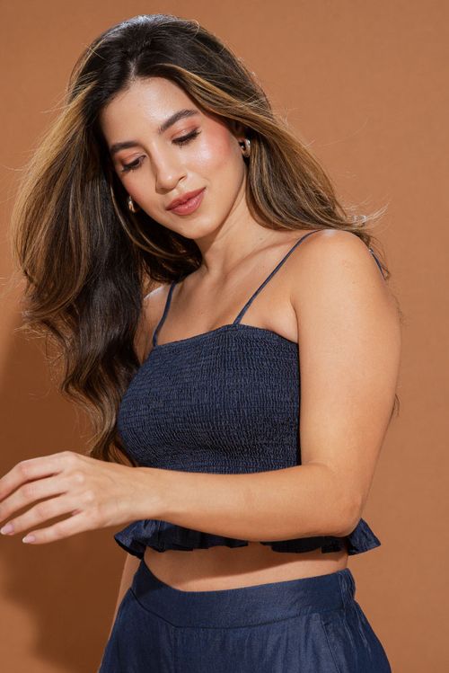TOP DENIM RESORTADO