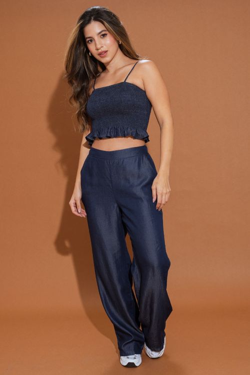 TOP DENIM RESORTADO