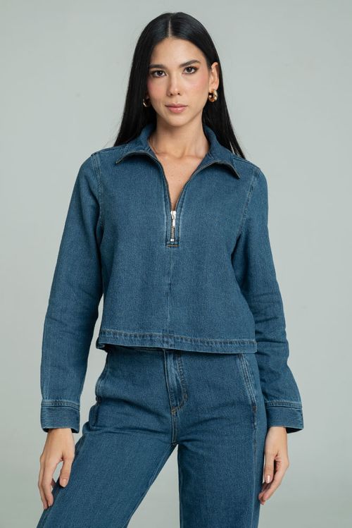 CHAQUETA DENIM CIERRE