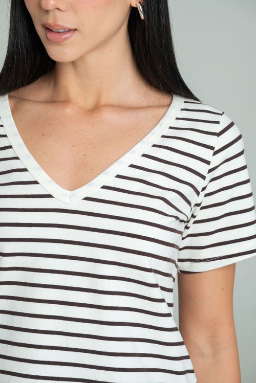 CAMISETA RAYAS ESCOTE V