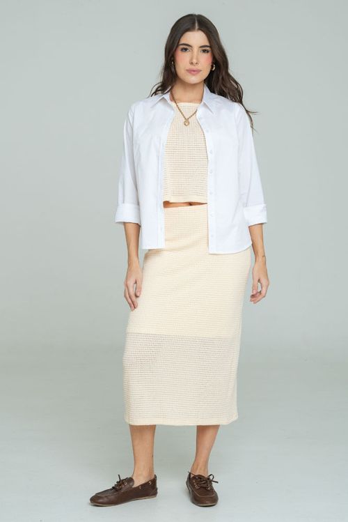 FALDA MIDI TEJIDA