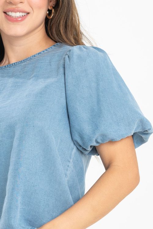 BLUSA MANGA CORTA GLOBO