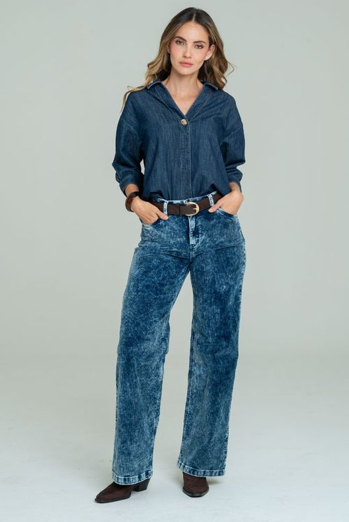 PANTALON WIDE LEG CORDUROY